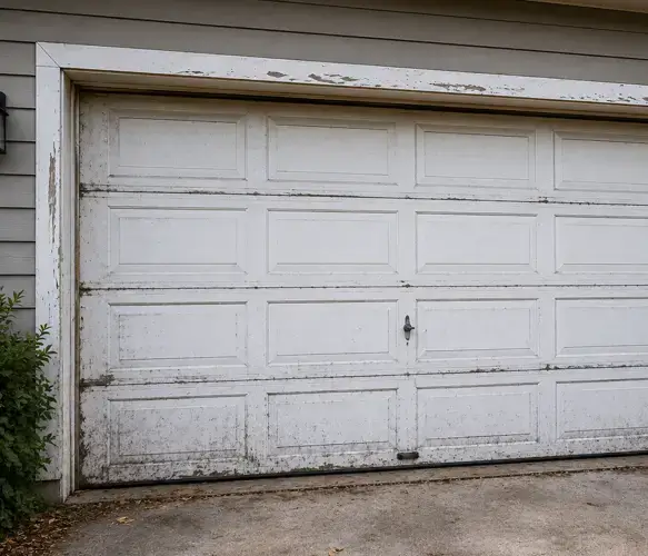 Garage door before professional service