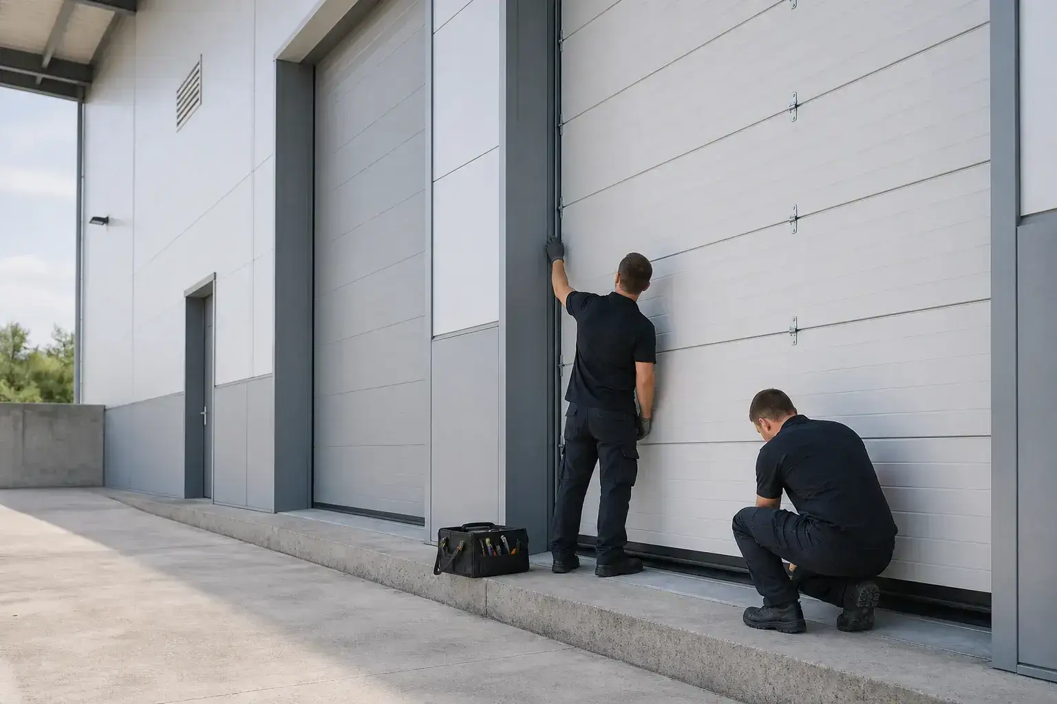 Commercial garage door in Bargersville Indiana